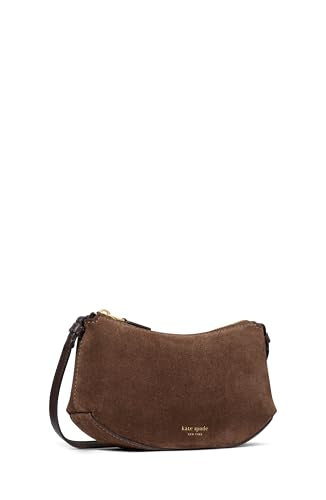 kate spade new york womens Loop Pebbled Leather Crossbody, Hot Fudge Suede, One Size
