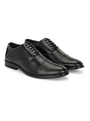 Eego Italy Plus Size Genuine Leather Formal Shoes_GT-CHAIN-5-BLACK-12