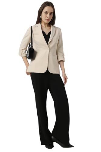 Van Heusen Women's Blazer (VWBZFRGFC02422_Beige