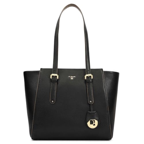 Da Milano Leather Tote Bag for Women - Black (LB-0369S)
