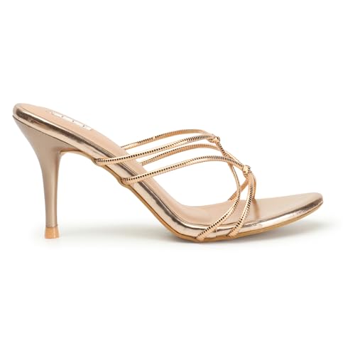 ELLE Women Round toe Stiletto Heel Slip-On Sandal