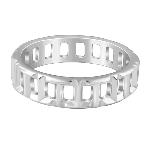 GIVA 925 Silver Windowpane Ring For Him,Indian - 20| Gifts for Men & Boys | With Certificate of Authenticity and 925 Stamp | 6 Months Warranty