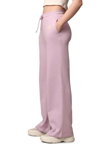 ONLY Women Regular Fit High-Rise Pink Pants