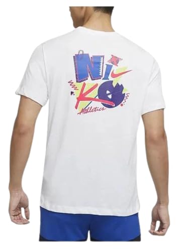 Nike Men's Polyester Regular Fit T-Shirt (DM6260-100_White, Small