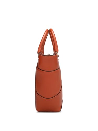Da Milano Genuine Leather Orange Satchel (01123) (Small)
