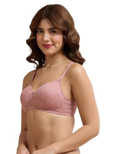 Amante Pink Solid Polyamide Women Bra