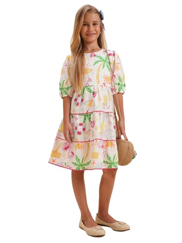 VERO MODA Girl's A-Line Fit White Dress