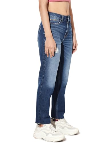 ONLY Women Slim Fit High-Rise Blue Jeans