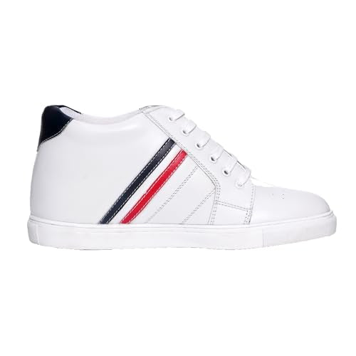 White Casual Shoes with a Hidden HeelStylish, Comfortable, and Durable Footwear for Everyday Wear