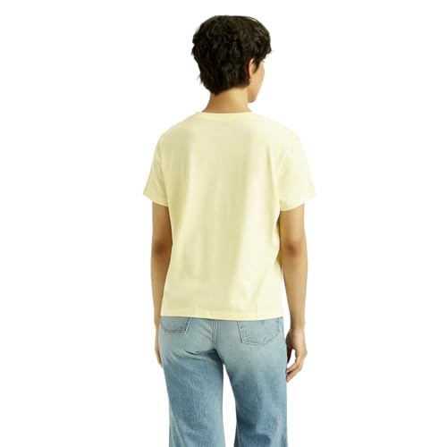 Levi's Women's Letter Print Relaxed Fit T-Shirt (87177-0170_Yellow