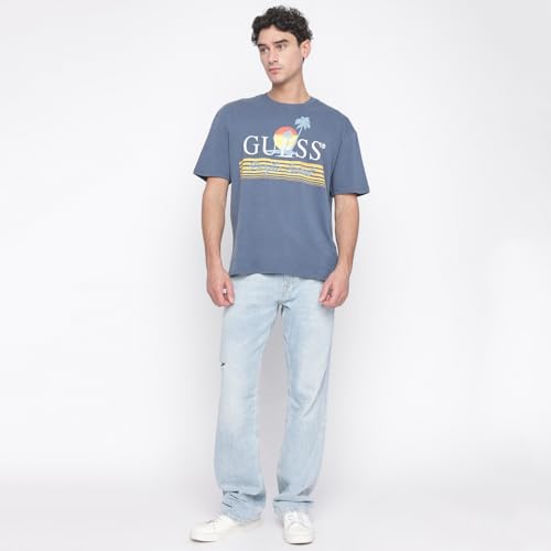 GUESS Mojave Stone Multi Printed Round Neck Short Sleeves T-Shirt
