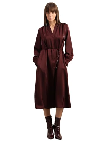 VERO MODA Women's A-Line Maroon Dress