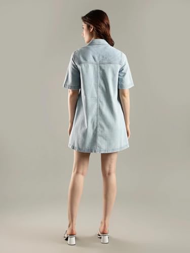 Tommy Hilfiger Cotton Spread Collar Denim Dress