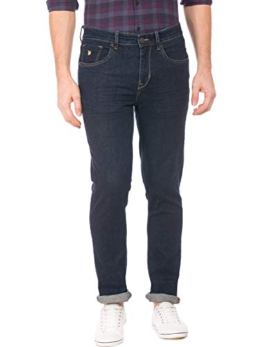 U.S. POLO ASSN. Men's Slim Fit Jeans (UDJC0039_Blue_34W x 33L) | Rise Style: Low Rise