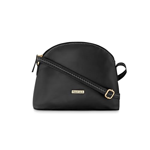 Fastrack Sling Bag For Women | Faux Leather Sling With Adjustable Belt and Quick Access Pocket | Zip Closure and Spacious Interior | Trendy Women's Handbags