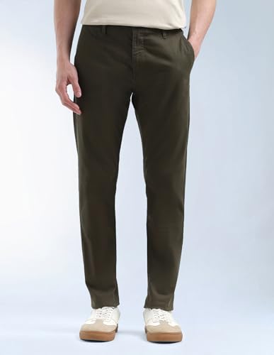 Twill Slim Tapered Fit Trousers