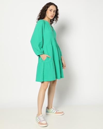 GAP Women's Cotton Classic Mini Casual Dress (442531458_Green