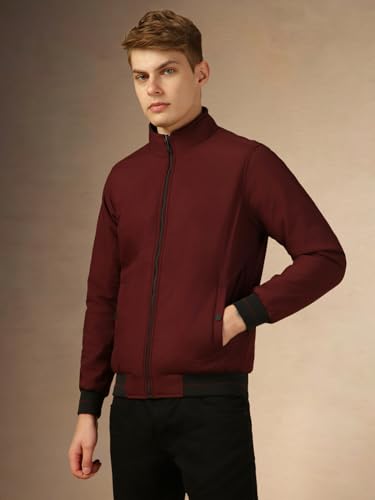 Dennis Lingo Men Multi Solid Regular Fit Full Sleeve Mock Collar Padded Jacket