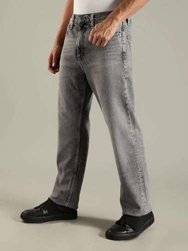 Tommy Hilfiger Light-Wash Regular Fit Mid Rise Jeans Grey