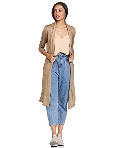 W for Woman Slub Long Shrug (Beige_Medium) for Women