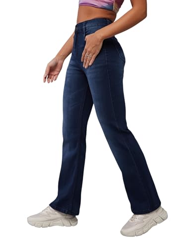 Miss Chase Women's Skinny Fit High Rise Regular Length Stretchable Denim Jeans (MCSS24DEN79-02-551-38, Zaffre Blue, 38)