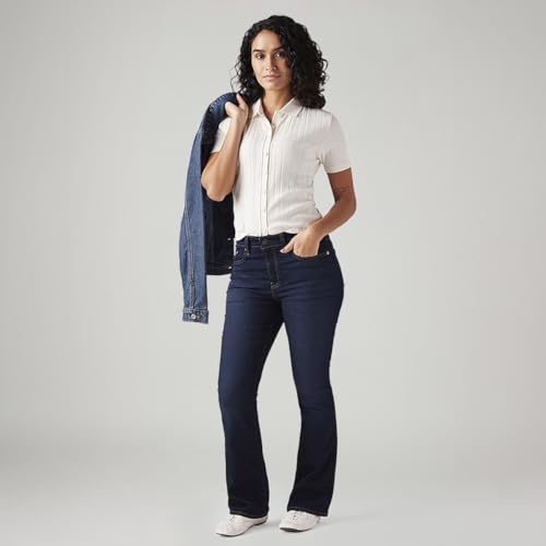 Women's 725 Dark-Blue Bootcut Fit High Rise Jeans