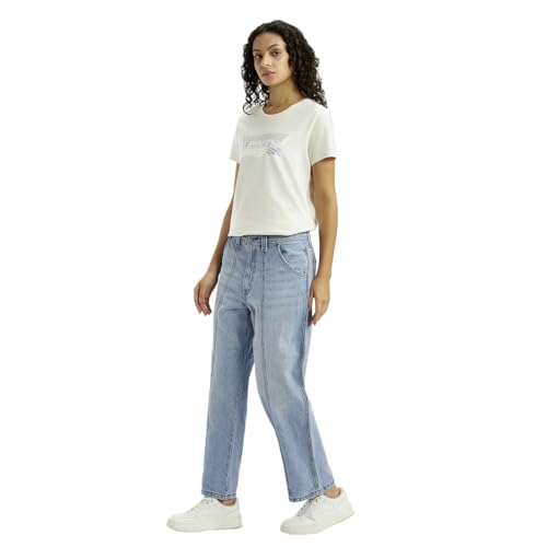 Levi's Women's Mid Rise Baggy Loose Fit Light-Blue Carpenter Jeans