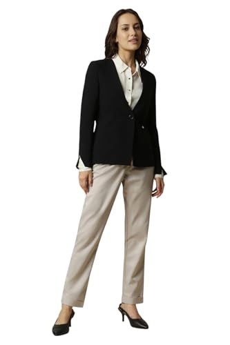 Allen Solly Women's Blazer (AHBZWRGFF08285_Black
