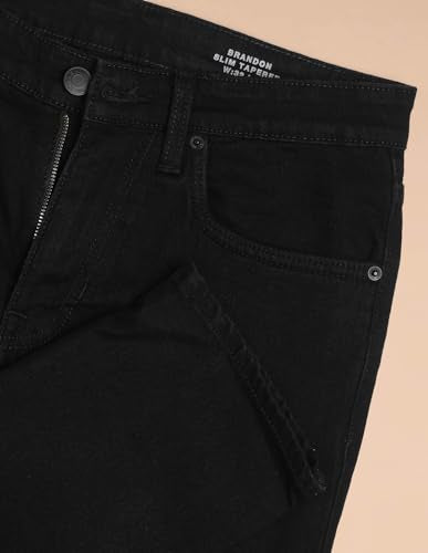 U.S. POLO ASSN. Denim Co. Men's Brandon Slim Tapered Fit Black Jeans