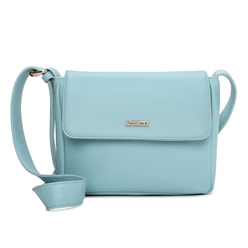 Fastrack Sling Bag For Women | Faux Leather Sling With Ribbon-Like Belt | Magnetic Flap Closure and Multiple Pockets For Easy Storage| Trendy Women's Handbags