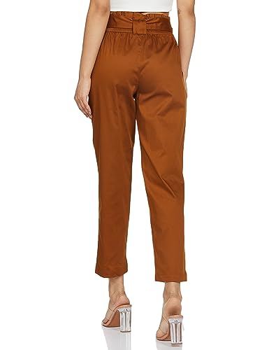 Amazon Brand - Symbol Women's Slim Casual Pants (SYM-AW22WTR-803_Brown_L)