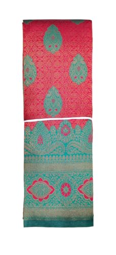SREE KUMARAN Women's Kanchipuram Kubera Silk Pure Pattu Sarees With Blouse (VSK440-1)