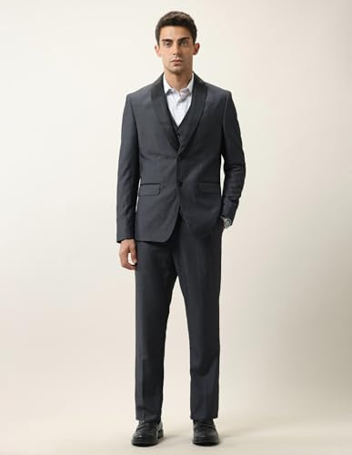 Arrow Men's Shawl Collar Tailored Fit Suit (ARAJSU5515_Grey_46)