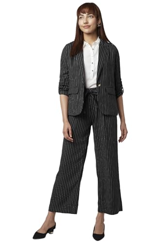 Annabelle by Pantaloons Women's Classic Blazer (110132127005_Black