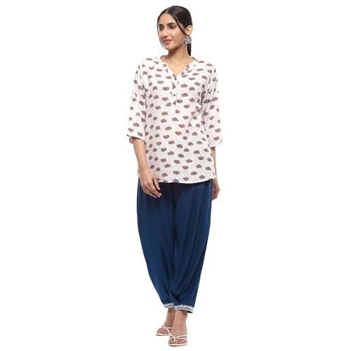 Rangriti Women Viscose Solid Palazzo(DORI19147_Blue_2XL)