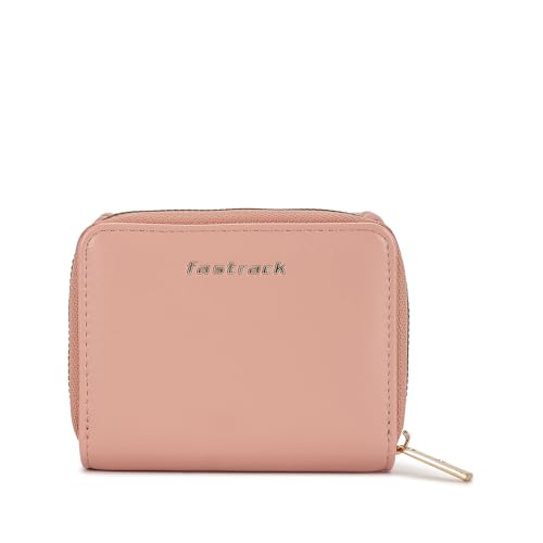 Fastrack Women's Mini Organizer Wallet | Flap Closure, Tri-Fold Design, Zip Coin Pocket, Card & Cash Slots | Compact & Organized | 6 Months Warranty