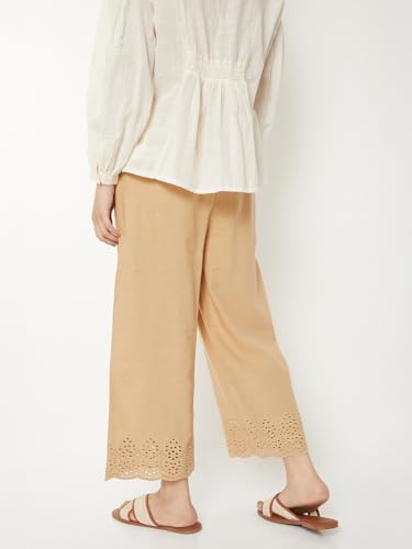 Max Women Schiffili Hem Palazzos (Beige_M)