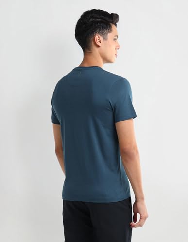 ARROW Men's Regular Fit T-Shirt (ANAITS3355_Teal