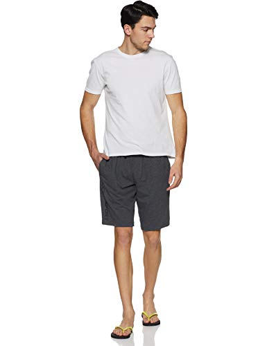 Jockey Men's Straight Fit Shorts (AM12_Charcoal Melange_Large)