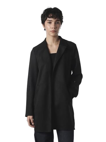 ONLY Women's Solid Regular Fit Black Coat