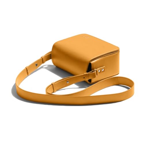 DailyObjects Sol Box Sling Crossbody Bag for Women, Girls | Durable Vegan Leather | Stylish Ladies Wallet Purse | Latest Shoulder Handbag | Magnetic Flap Closure & Adjustable Wide Strap, Yellow