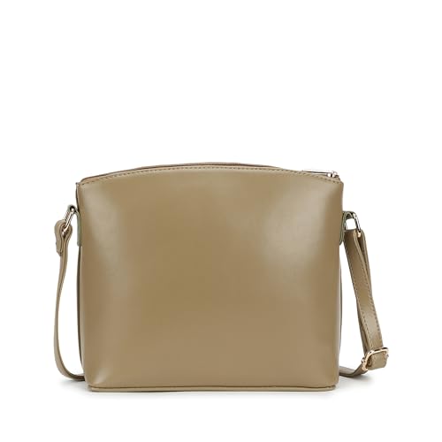 Fastrack City Beat Sling | Olive Faux-Leather Women’s Handbag | Adjustable Strap with Zipper Closure, Spacious Compartment & Stitch Detailing for Everyday Carry