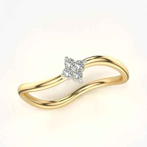 VALANOVA Sterling Silver & Certified Lab Grown Diamond 0.06cts | Ring For Women/Girls | Stylish & Elegant | VGR0414 | Ring Size: 6