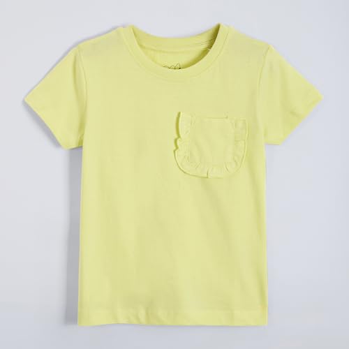 Hopscotch Girls Short Sleeves Multi 5-Pack Text Cotton T-Shirts for Ages (3-4 Years)