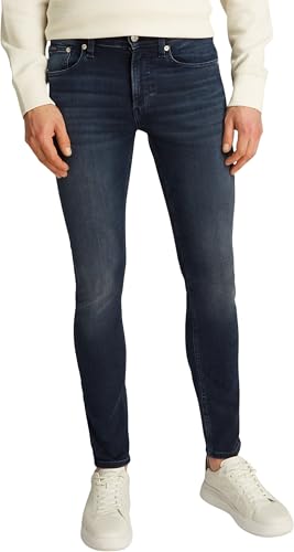 Medium-Wash Skinny Fit Mid Rise Jeans Blue Black