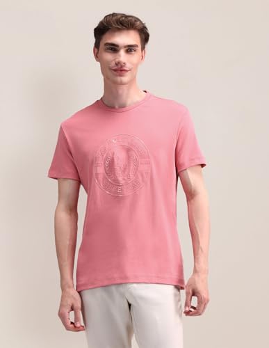 U.S.POLO ASSN. Men's Logo Fitted T-Shirt (USTSH2051 Pink