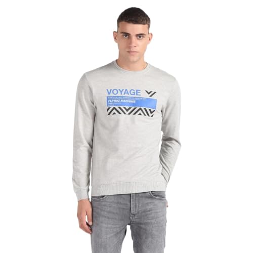 Graphic Print Heathered Sweatshirt
