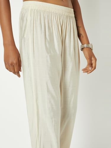 Max Women Embroidered Straight Kurta Set(White_M)