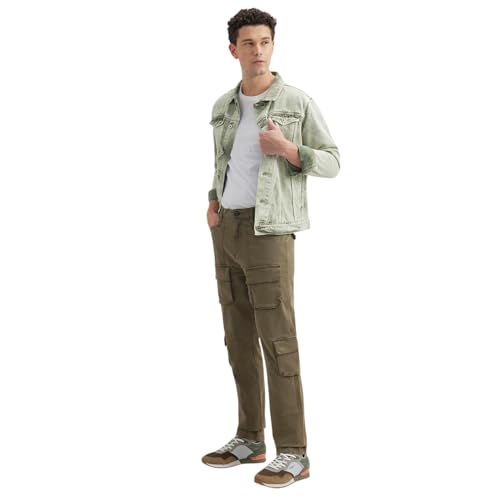 Pepe Jeans Men's Straight Casual Pants (PM211949_Olive Green