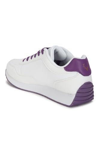 Women White Casual Lace Up Shoes